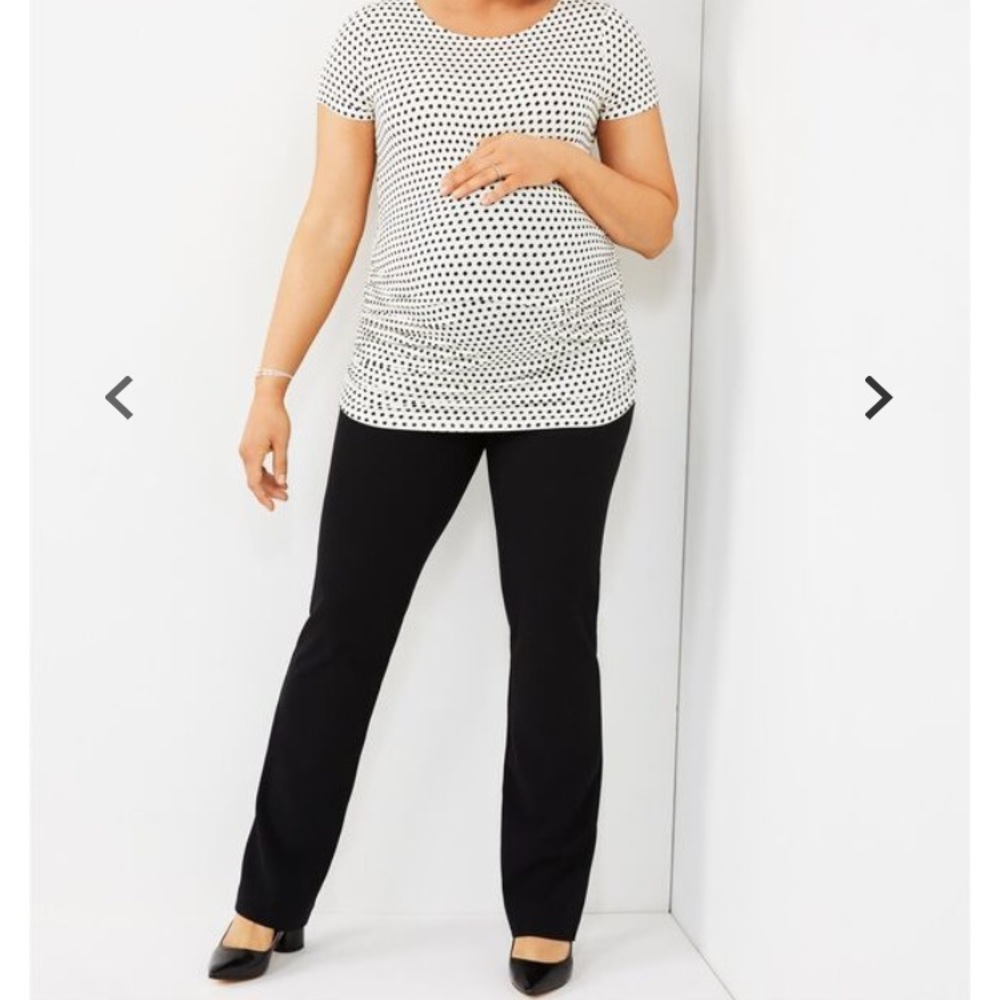 Motherhood Maternity Pants Dress Slack‎ Work Straight Black XS Petite The Zelie